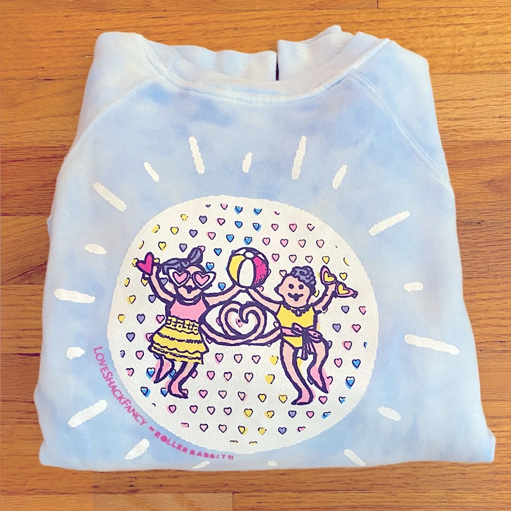 Roller Rabbit X LoveShackFancy Fun In The Sun Monkey Crewneck Size M